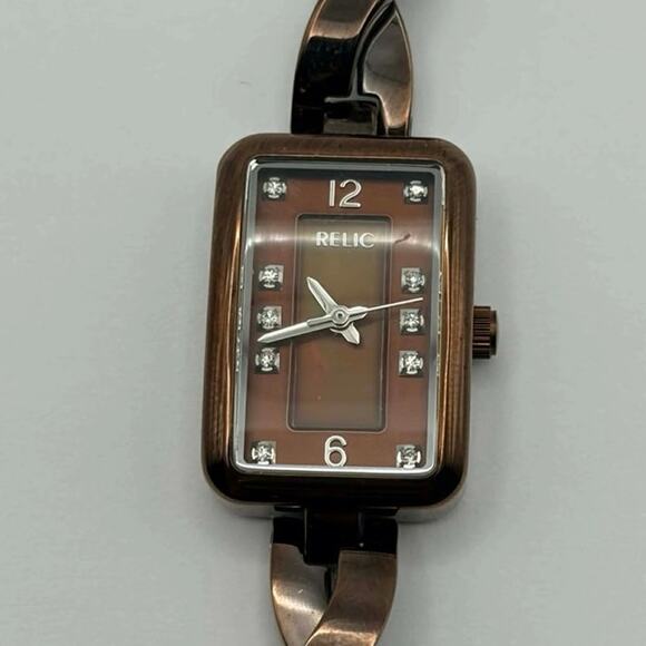 Y2K Brown Relic Twist Watch - Picture 3 of 5